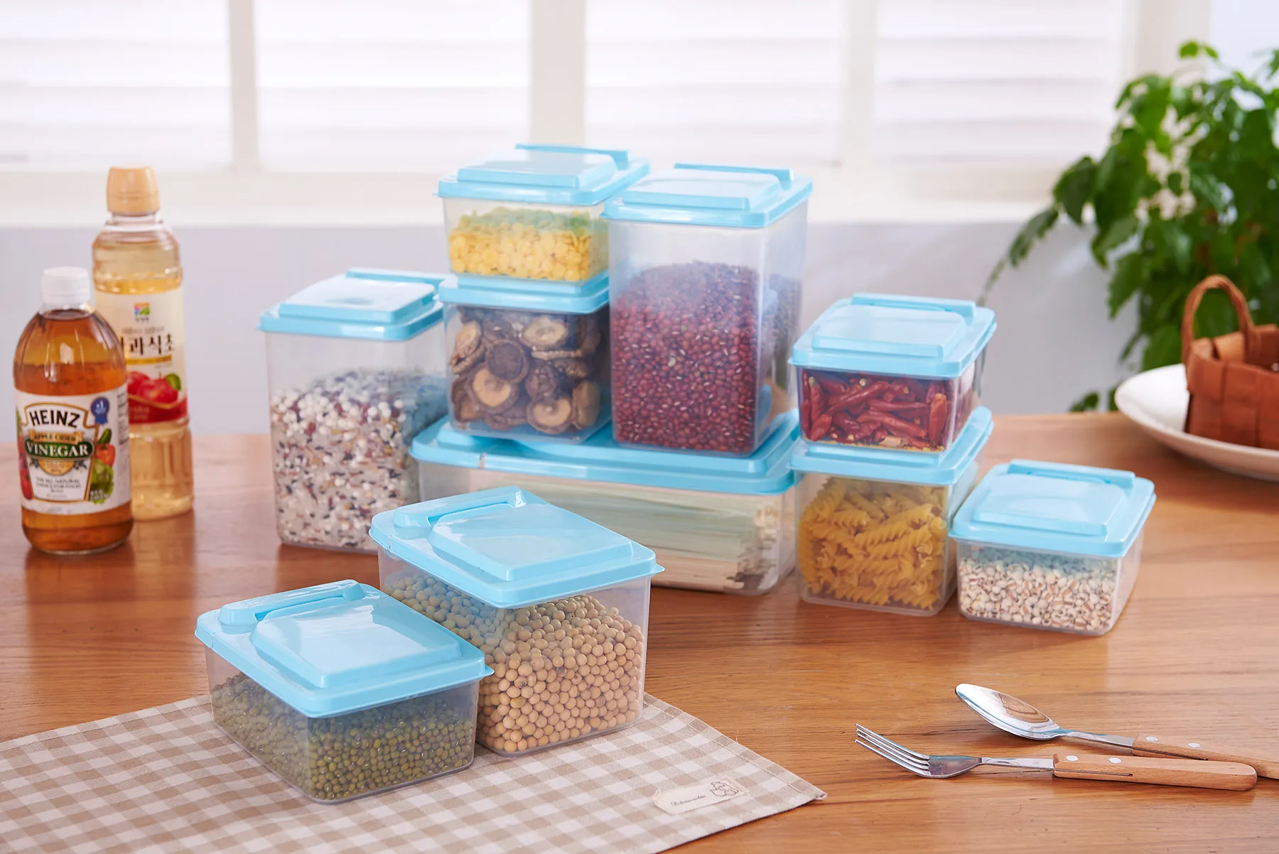 Qm Japanese Flip Lid Food Garde Plastic Air-tight Food Storage ...