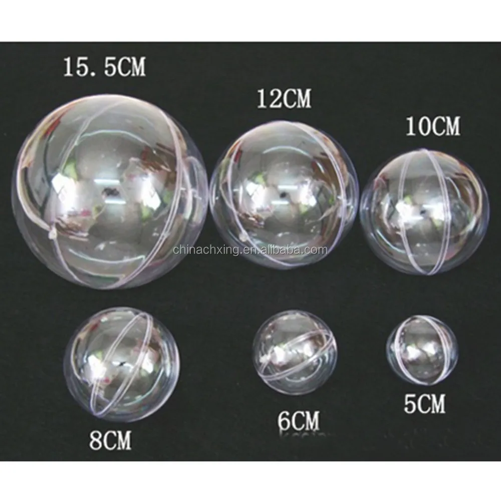 Different sizes clear plastic balls for 