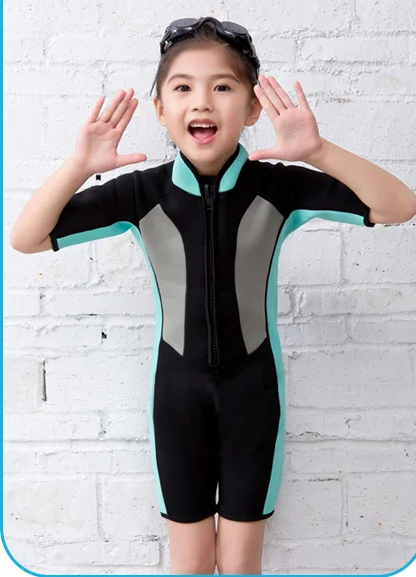 5毫米氯丁橡胶光滑皮肤潜水衣儿童潜水衣男孩女孩的商业潜水潜水衣