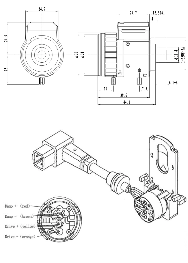 4-18mm m12 varifocal infra red cctv camera zoom board auto iris CCTV lens