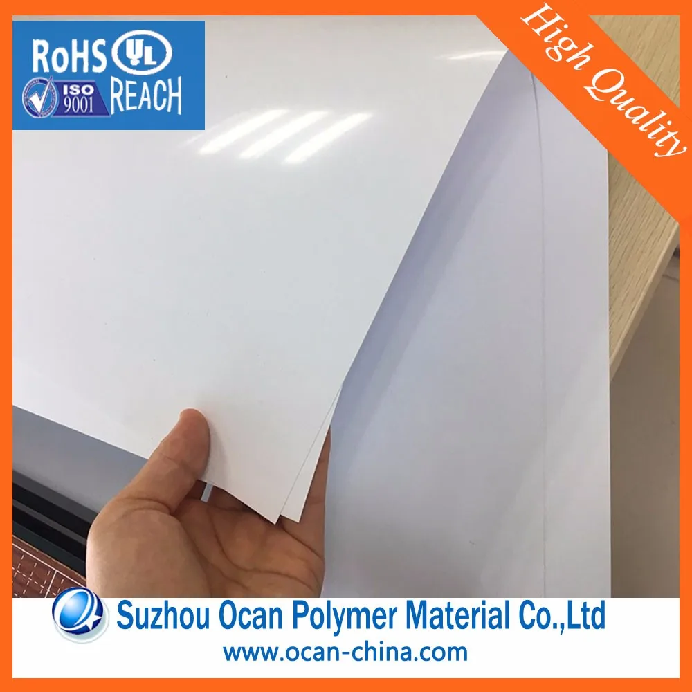 1.0mm Thickness Milkly White Glossy Opaque Plastic Rigid Pvc Sheet For