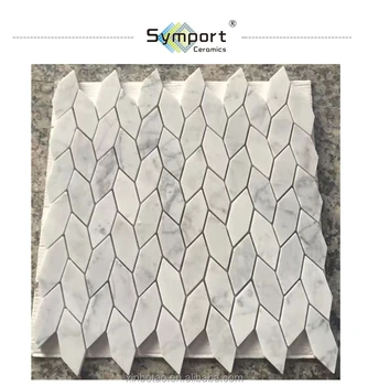 white leaf backsplash