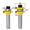 L-N106 2pc 1/2" Shank high quality Tongue and Groove Joint Assembly Router Bit Set teeth width 1/4'' Wood Cutting Tool