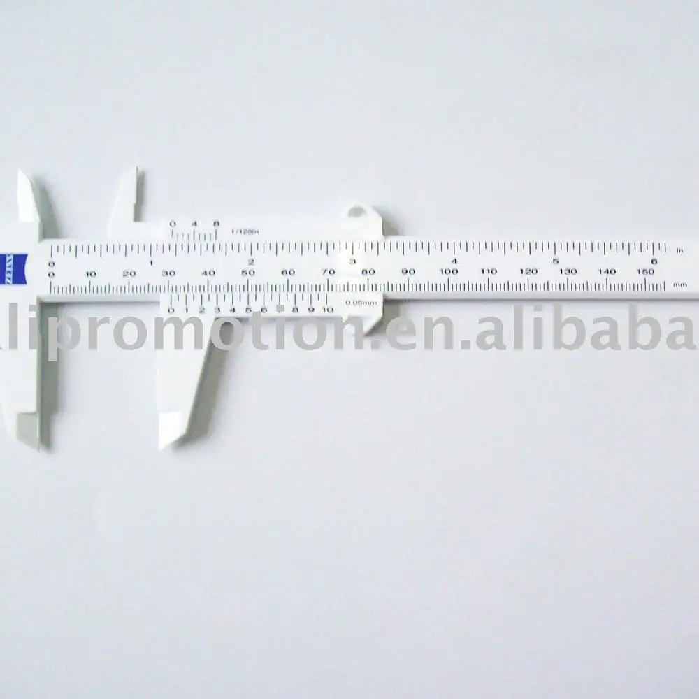 plastic calipers measuring