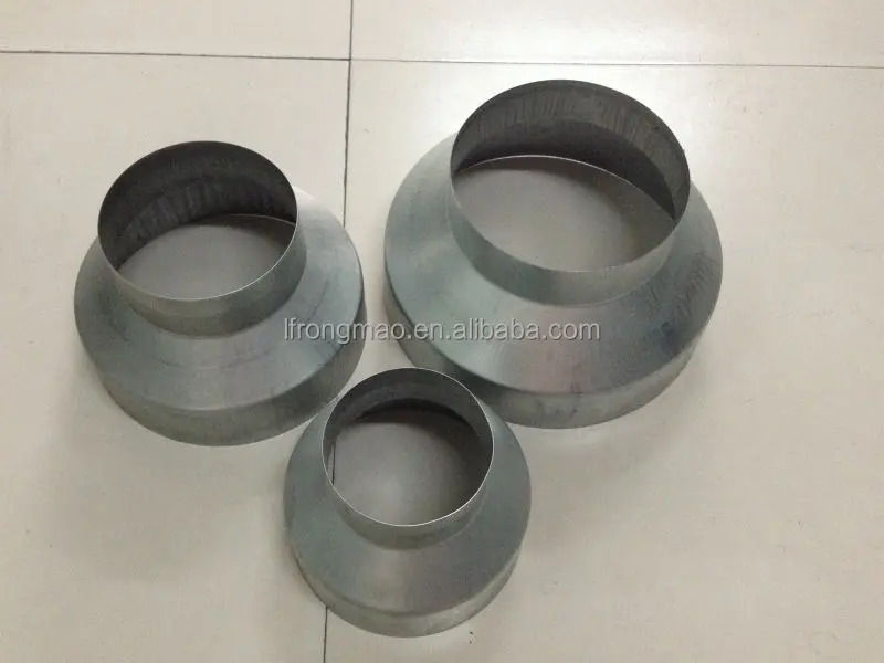 Spiral Duct Reducer Round Galvanised Duct Connector For Hvac And Air