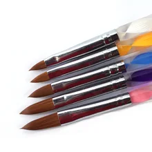 5 peças de cinco alta qualidade Professional acrílico líquido para Nail Art Pen escova Gel UV unhas de acrílico em pó