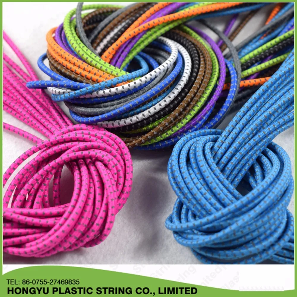 Hot Selling 3mm Elastic String Reflective Bungee Cord - Buy Bungee Cord ...