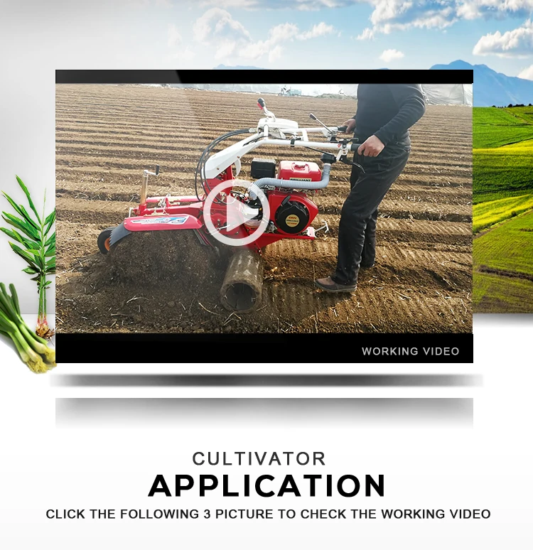 Small Mini Hand Held Electric Diesel Power Walk Behind Agriculture Farm