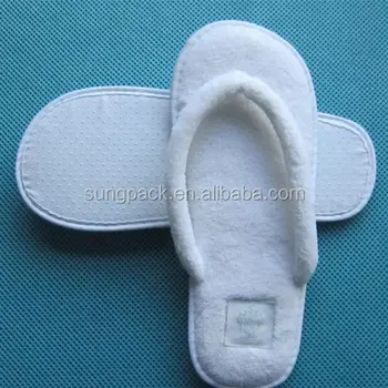 Fashion Towelling Thong Slippers For Girls Teenagers Spa Travel Guest ...
