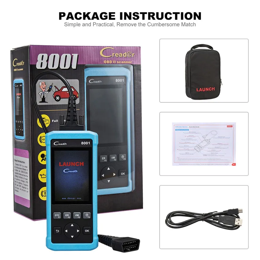 Obd Scanner Launch Creader Car Code Reader Full Obdii Eobd Auto Diagnostic Scanner Tool