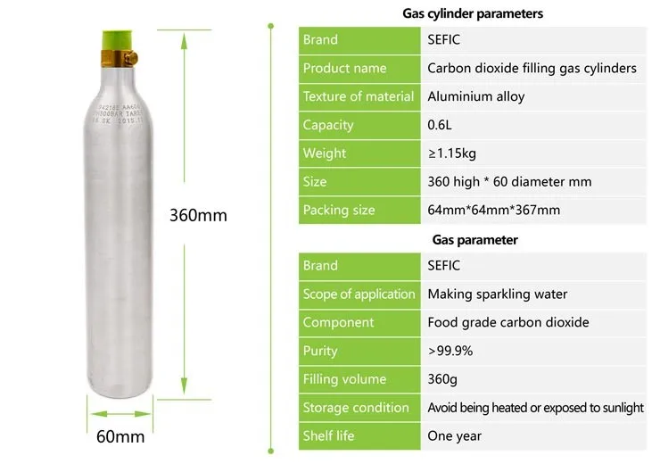 Thailand Market 0.5l Aluminum Co2 Gas Cylinder Price For Sale - Buy ...