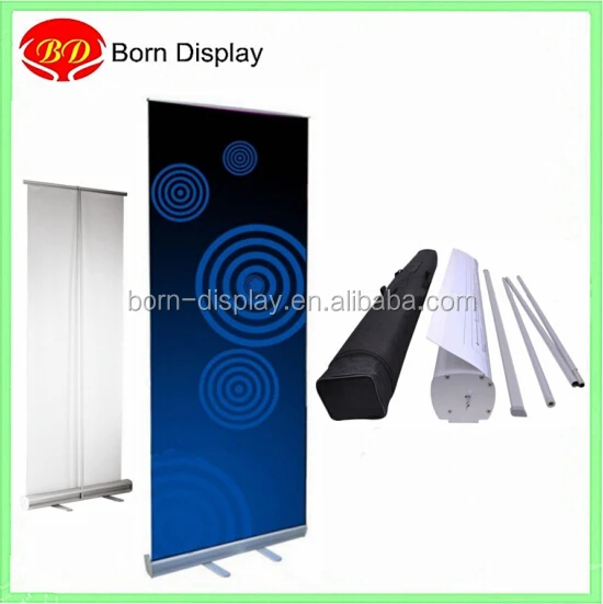 Good Display Stand Standard Size Roll Up Banner With Clamp Rail