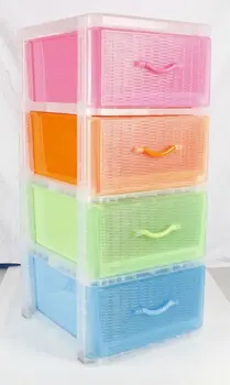 Plastic Rattan Container With Wheel Stack 4 Buy Plastic Drawer
