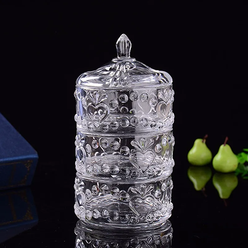 3 Tier Stackable Clear Glass Candy Dishes Buy 3 Tier Stacking