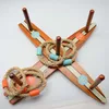 Wooden Ring Toss Game Set Toy Funny Five Pin Quoits Game New Design Wooden Intelligent Ring Toys for Children
