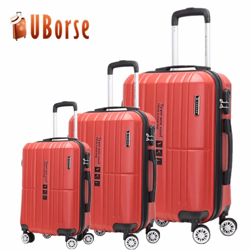 2018 Promotional 3 Pcs Luggage Travel Set Bag Abs+pc Trolley Luggage ...