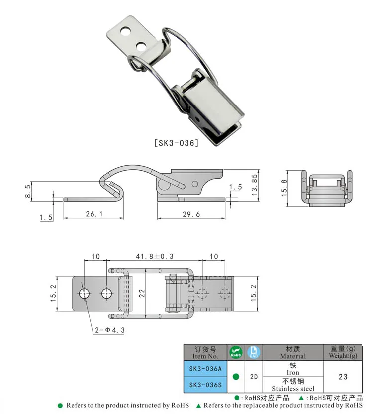 Industrial Stainless Toggle Latch Lock Hook Buy Stainless