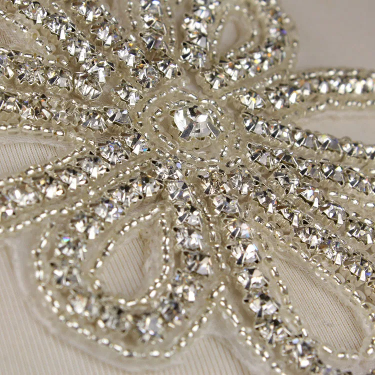 Beautiful Wedding Flower Crystal Rhinestone Bridal Applique Buy