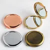 Decoration Cosmetic mirror professional custom logo texts rose gold compact pocket round makeup mirror