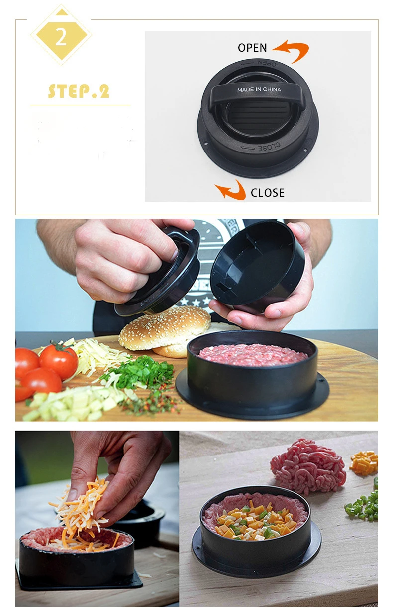 adjustable burger press
