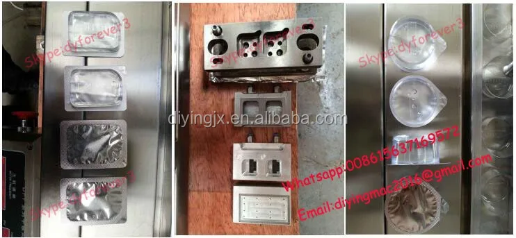 Aluminum Foil Liquid Sauce Paste Blister Packing Machine With Function Forming Filling Sealing Cutting