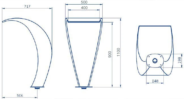 Stainless Steel Swimming Pool Water Blade Waterfall Outdoor Garden Waterfall