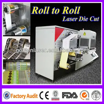  Sticker Label Die Cutting Machine roll To Roll Laser 