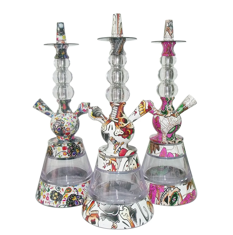 Hot Sale Hookah Acrylic Shisha Camouflage Colorful Chicha Shisha Hookah