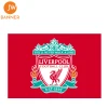 China-flag-makers sublimation printing custom liverpool fc soccer soft polyester flags