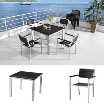 Foshan Garden Supplier Brushed Aluminum Outdoor Furniture For Set Of Foshan Garden Supplier Brushed Aluminum Outdoor Furniture For Set Of Wpc Wooden Table And Chair