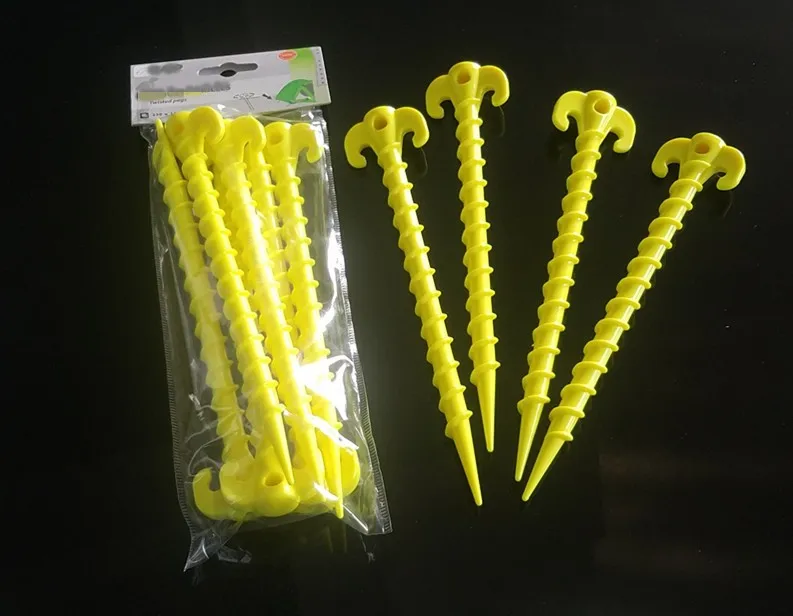 20cm Abs Yellow Screw Plastic Tent Peg Type Tent Stake Buy Plastic Tent Stakes,Screw Tent Peg