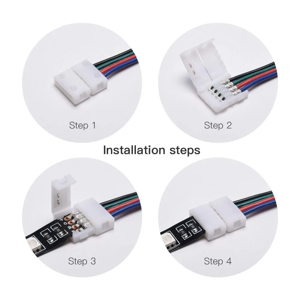 led strip connector 4 pin male