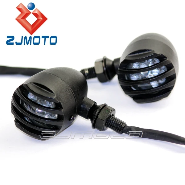 BLACK LED TURN SIGNAL INDICATOR  FOR SPORTSTER BOBBER CAFE RACER CHOPPER