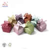 New design small shiny multicolour wedding candy bridesmaid gift box with butterfly bowknot.