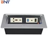 Conference Table Press Pop Up Power Socket Box with Replaceable sockets