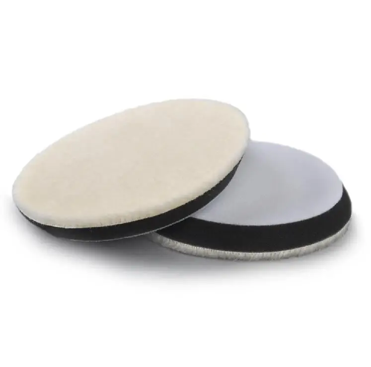7" Sheepskin Wool Buffing Pad With Foam Car Buffing And Polishing Pads