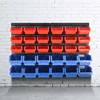 30 Compartment PP Garage Tool Plastic Wall Mount Storage Bin box