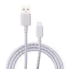 White with silver lining cable micro usb charging cable for android phones