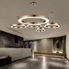 Metal Circle Led Chandelier E27 Fashion Design Modern Pend Lamp For Dining Room
