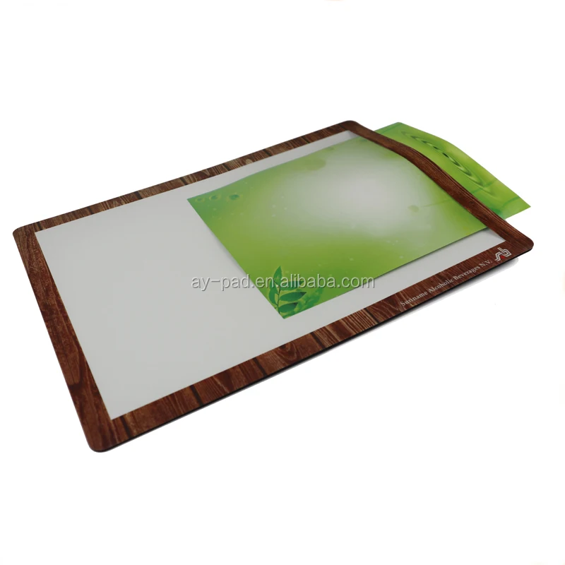 A3 A4 Custom Desk Top Advertising Interchangeable Window Counter Mats