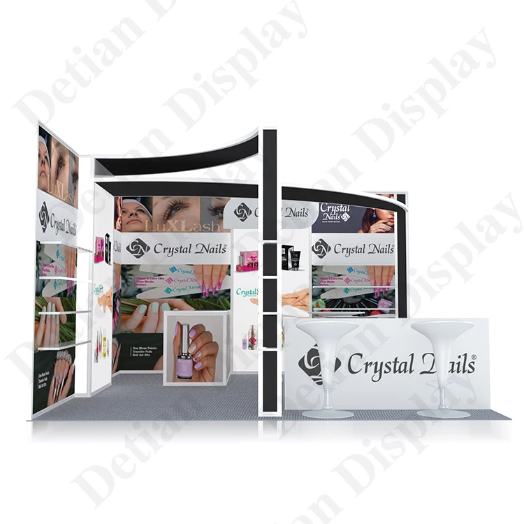 Dexin oferta 10*20 mostrador de comércio estande de exposição projeto da cabine da exposição