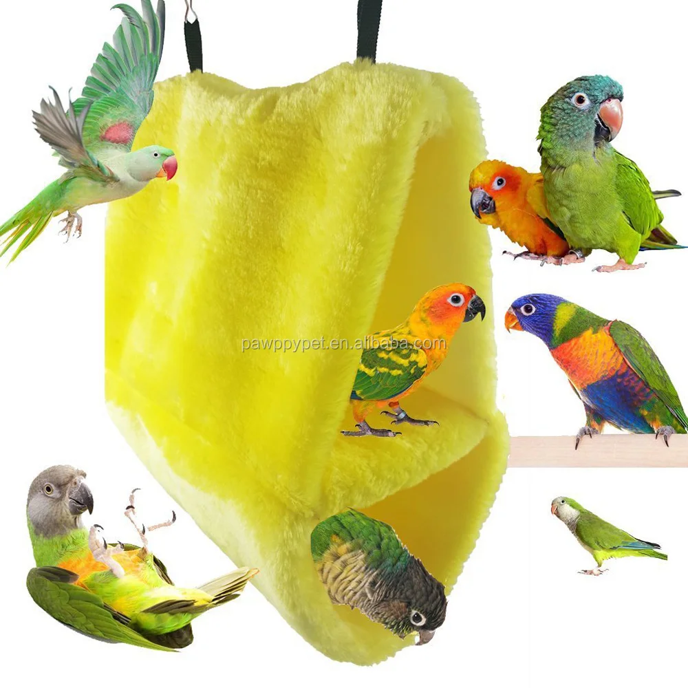 L SONYANG Winter Warm Bird Nest House Perch for Parrot Macaw African Grey  Eclectus Parakeet Cockatiel Cockatoo Conure Lovebird Finch Cage Bed Toy 