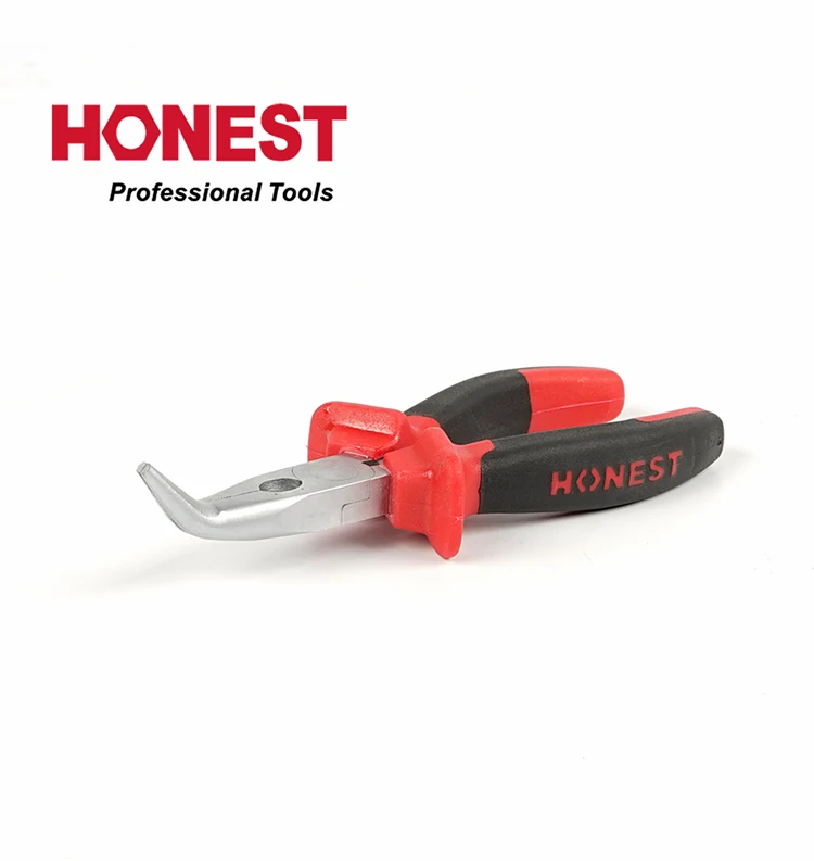 Free sample 6'' Professional Carbon Steel Hand Tools Bent Nose Finishing long clever tongs Pliers