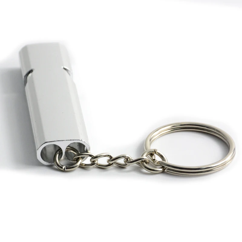 Outdoor Survival Metal Emergency Flat Whistle With Key Ring Buy