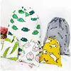 Cotton Drawstring Bag Cute Cartoon Printing Small Backpack Travel Home Storage Bags Strings Package Wholesale