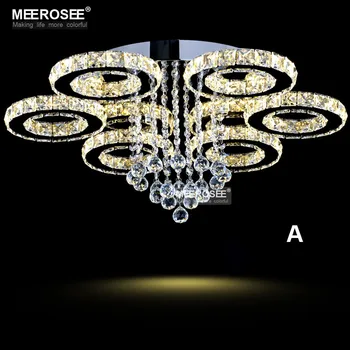 Meerosee Decorative Fancy Crystal Led Ceiling Light Md8825c 6r 3r