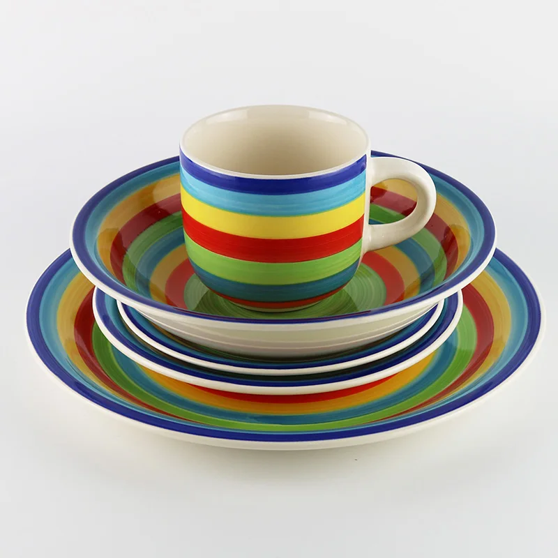Fine Crockery 18pcs Rainbow Dinnerware Sets Buy Rainbow Dinnerware