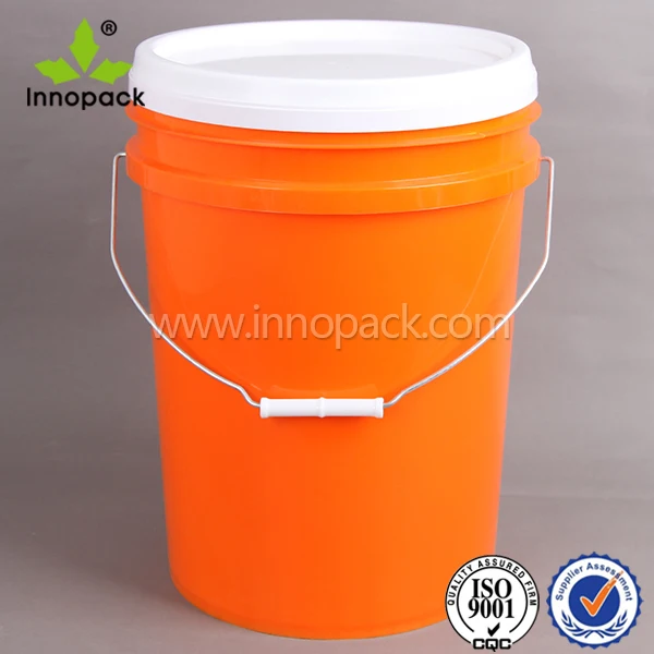 Round 20 Kg Storage Orange Plastic Barrel Drums With Lid Wholesale ...