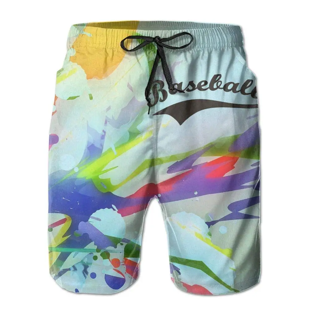 UHT28DG USA Flags Pattern Mens Boardshorts Surf Yoga Beachwear