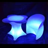 Bar PE waterproof furniture LED light sofa set